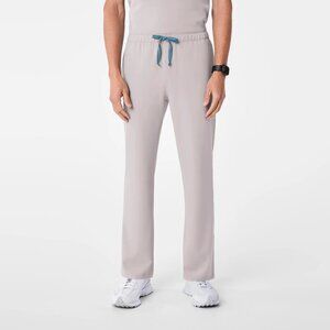 Figs Pisco Basic Scrub Pants in Slate Gray with Neon Yellow Drawstring 4XLR